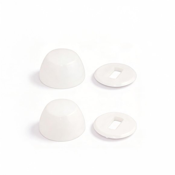 Juego de tapones para inodoro HIGHCRAFT de nailon, 2 piezas, color blanco