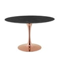 thumbnail image 2 of Modway Lippa 47" Artificial Marble Dining Table in Rose Black, 2 of 3