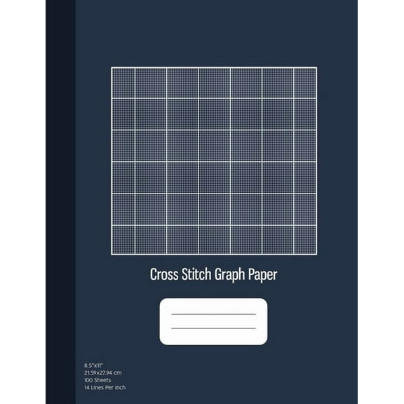 Cross Stitch Graph Paper: 14 Lines Per Inch, Graph Paper for Embroidery and Needlework, 8.5''x11'', 100 Sheets, (Paperback)