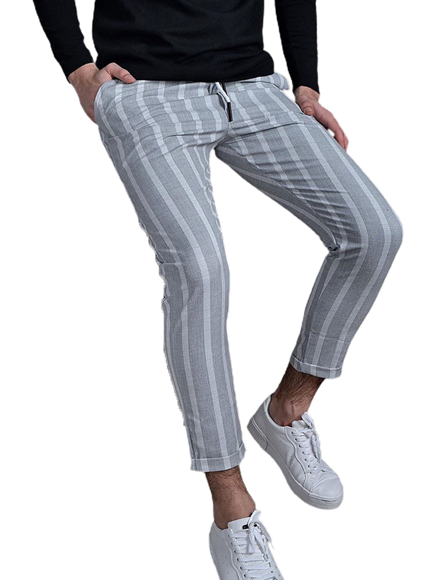 Striped Slim Fit Skinny Casual Pants 