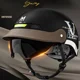 thumbnail image 4 of Casco de motocicleta 3/4, lente negra, para hombre, para montar en patinete eléctrico, protector solar, transpirable, antideslumbrante, para Suzuki, 4 of 5