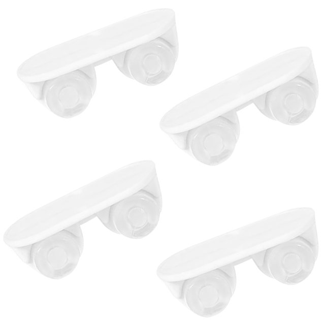 Yuarrent Caja de almacenamiento de polea adhesiva, 4 Uds., cubo de basura, rueda giratoria para muebles autoadhesiva, caja silenciosa para el hogar sin Almacenamiento y organización del hogar blanco Yuarrent HA002600-02