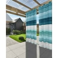 thumbnail image 3 of nqOlkjepod Outdoor Curtains for Patio Waterproof, Teal Blue Green Outdoor Privacy Panels Grommet, Modern Ombre Minimalism Abstract Stripes Blackout Outside Curtains for Porch 54"x108", 1 Panel, 3 of 8
