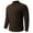 Coffee, variant on Thermal Underwear for Men Long Sleeve Thermal Shirts Fleece Lined Crew Neck Base Layer Thermal Underwear Top