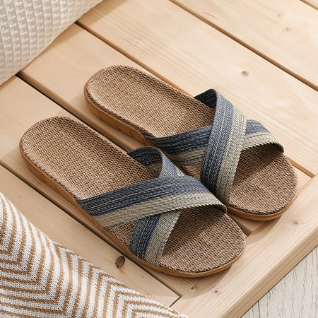 

Wodofoxo Promotion Men s Fashion Casual Slip On Cane Slides Indoor Home Slippers Beach Shoes
