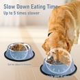 thumbnail image 3 of Slow Feeder Insert for Dog Bowl with Upgraded Large Suction Cups, Anti Slip Cuttable Anti-Chocking Snow Slow Feeding Healthy Eating Fits Small Medium Metal Dog Bowls Adjustable Length 4.7-7 in, 3 of 7