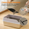 thumbnail image 3 of Jumbo Cat Litter Mat, 46x26 Inches Double Layer Honeycomb Litter Trapping Mat, Non Slip Waterproof Urine Proof Extra Large Cat Litter Box Mat, Kitten Supplies and Essentials, XXL, Beige, 3 of 5