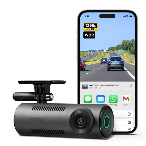Dash Cam 70mai M310 1296P QHD WiFi 130° FOV de gran angular