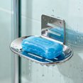 thumbnail image 6 of Stainless Steel Soap Holder for Shower Wall, Adhesive Wall-Mounted Bar Soap Dish, No-Drill Soap Saver with Drain, 6 of 6