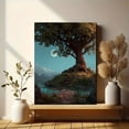 thumbnail image 6 of Mystical Oak Tree Moonlit Mountain Canvas Print for Living Room Bedroom Office Hallway Kitchen Decor, 6 of 8