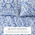 thumbnail image 4 of Great Bay Home Flower Printed Microfiber Sheet Set (Twin, Watercolor Flowers - Blue), 4 of 7