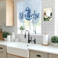 thumbnail image 5 of Navy Blue Seahorse Balloon Curtains for Bedroom/Front Door/Bathroom, Summer Coastal Bubbles Ocean Waves Tie Up Curtains 63 Inch Length Light Filtering Kitchen Curtains Shades for Windows 46"x63", 5 of 8