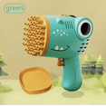thumbnail image 2 of Electric Bubble Gun Dinosaur 40-Hole Continuous Bubble Action, Green, 2 of 6