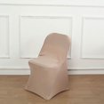 thumbnail image 2 of BalsaCircle 100 Nude Spandex Stretchable Folding Solid Chair Covers Slipcovers Wedding decorations, 2 of 8