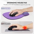 thumbnail image 5 of Gel Mouse Pad with Wrist Rest, Ergonomic Office Mousepad with Wrist Support, Non-Slip & Smooth Surface, Comfortable Desk Mat for Office Gaming Study - Purple, 5 of 8
