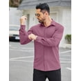 thumbnail image 2 of COOFANDY Men's Stretch Business Dress Shirts Long Sleeve Wrinkle Free Dress Shirt, 2 of 6