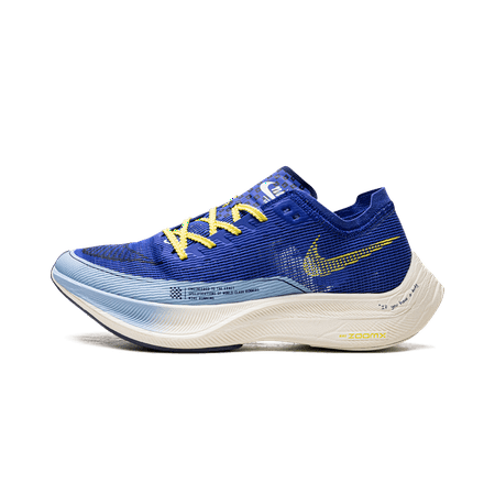 NIKE MENS ZoomX Vaporfly NEXT% 2 "Hyper Royal Yellow Strike" DM8324 400 from Stadium Goods