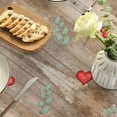 thumbnail image 2 of Valentine''s Day Tablecloth 60×60 Inch Square, Love Hearts Eucalyptus Wood-Colored Washable Table Cover for Party Picnic Dinner Decor, 2 of 6