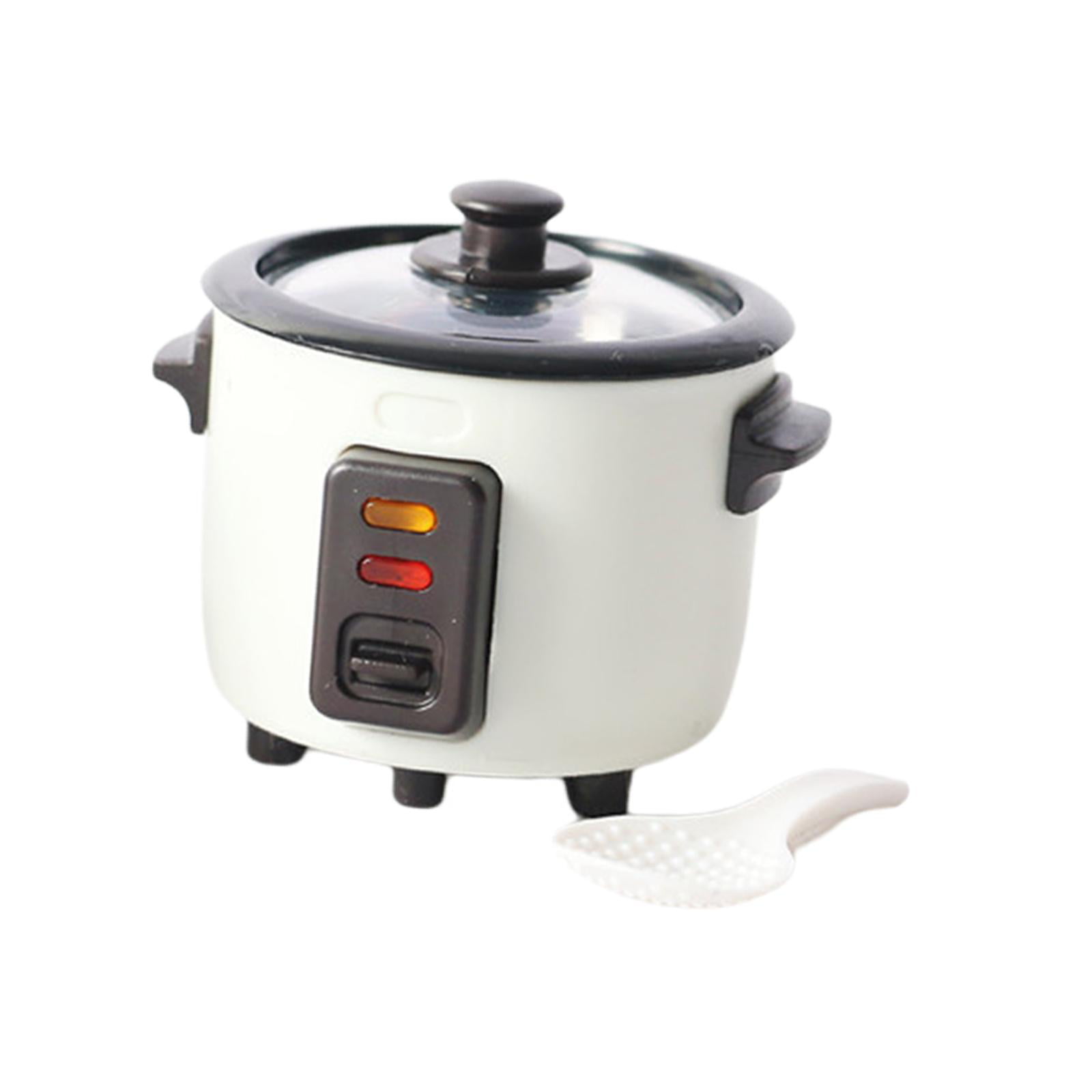 1/12 Scale Dollhouse Miniature Black Electric Rice Cooker Kitchen Appliance