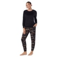 thumbnail image 2 of Secret Treasures Women's and Women's Plus 2-piece Stretch Knit Velour Top and Jogger Set, 2 of 6