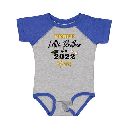

Inktastic Proud Little Brother of a 2022 Grad Gift Baby Boy Bodysuit