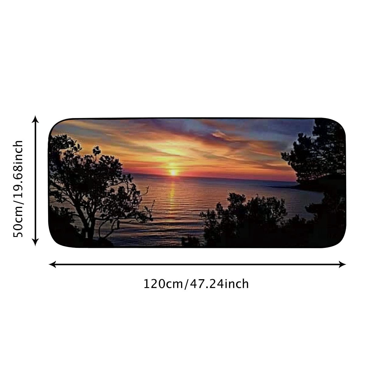 Qinduosi Decorative Door Mat, Door Mat with Non-Slip Rubber Backing, Easy Cleaning, Traps Dirt, for Entry, Patio, Garage 19.68*47.24 in