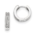 thumbnail image 1 of 14k Blanc Gold Diamant Articulé Boucles d'Oreilles Rondes XE2939AA, 1 of 2