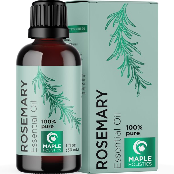 Maple Holistics Rosemary Essential Oil for Hair and Dry Scalp Care, 1oz