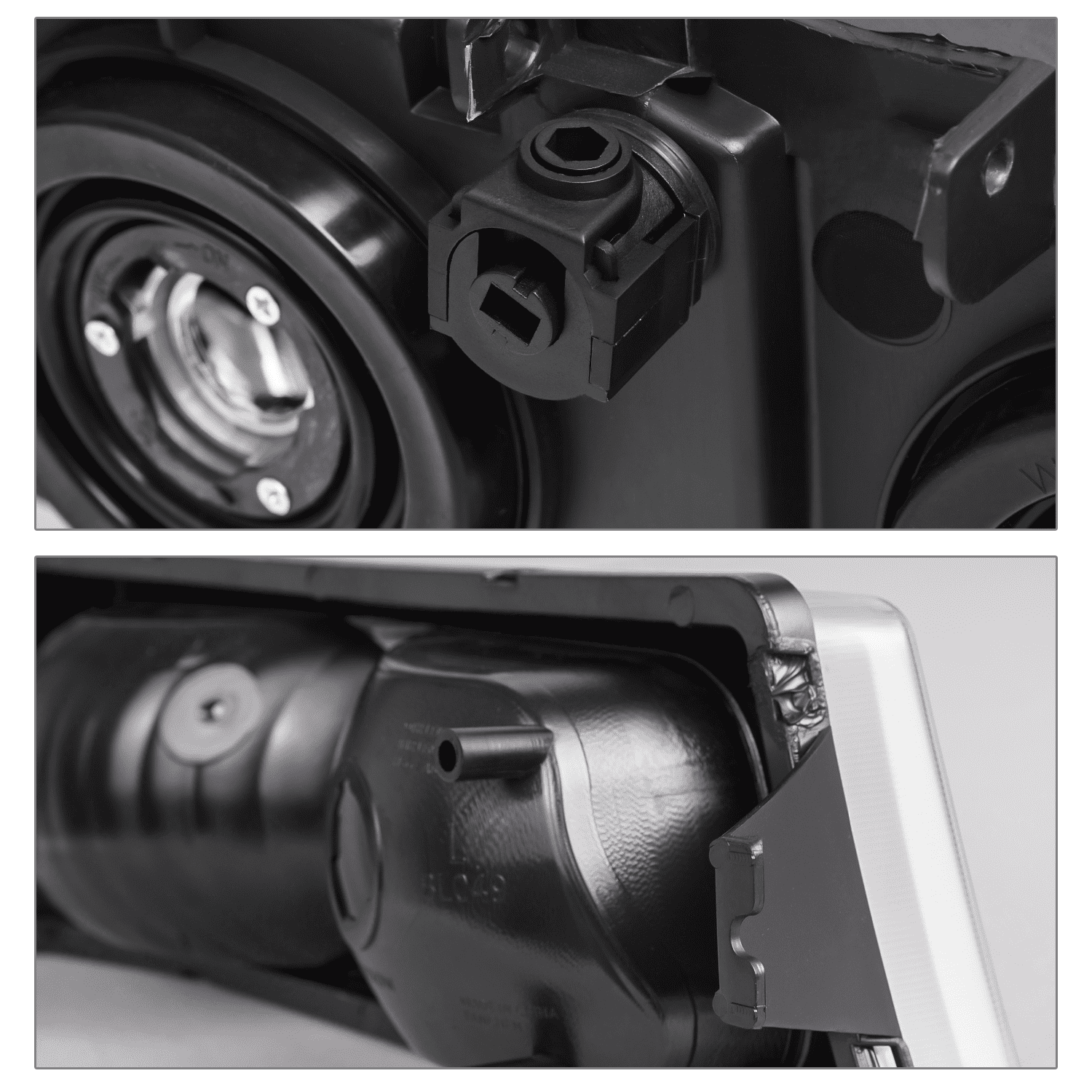 M-AUTO Headlights Assembly with 2 Pairs Pre-Assembled 6000K LED Bulbs Replacement for 03 04 05 06 07 Chevy Silverado Truck