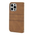 thumbnail image 3 of For Iphone 14 Embossed Striped Magnetic Case (Brown), iPhone 14, 3 of 6