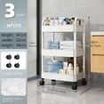 thumbnail image 1 of Carrito auxiliar con ruedas, mueble de cocina, estante de almacenamiento, estantería de plástico móvil, cesta de verduras, 1 of 4