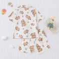 thumbnail image 4 of Girls Soft Short Sleeve Cardigan Printed Pajama Set Comfortable Sleepwear Outfit For Teen Girls, 4 of 8