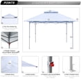 thumbnail image 5 of ABCCANOPY 13 ft x13 ft Outdoor Gazebo Pop up Sun Shade Canopy Tent, White, 5 of 10