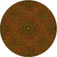 thumbnail image 1 of Ahgly Company Indoor Round Patterned Maroon Red Area Rugs, 3' Round, 1 of 6