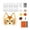 C Black, variant on Halloween Mask Kit, DIY Creative Cosplay Costume Accessory, 6pcs Blank Masks 12pcs Mesh Sheets 5pcs Fuzzy Sticks 12pcs Fake Teeth 30pcs Beards 6pcs Felt Cloths Full Set, For Halloween Party Dress Up