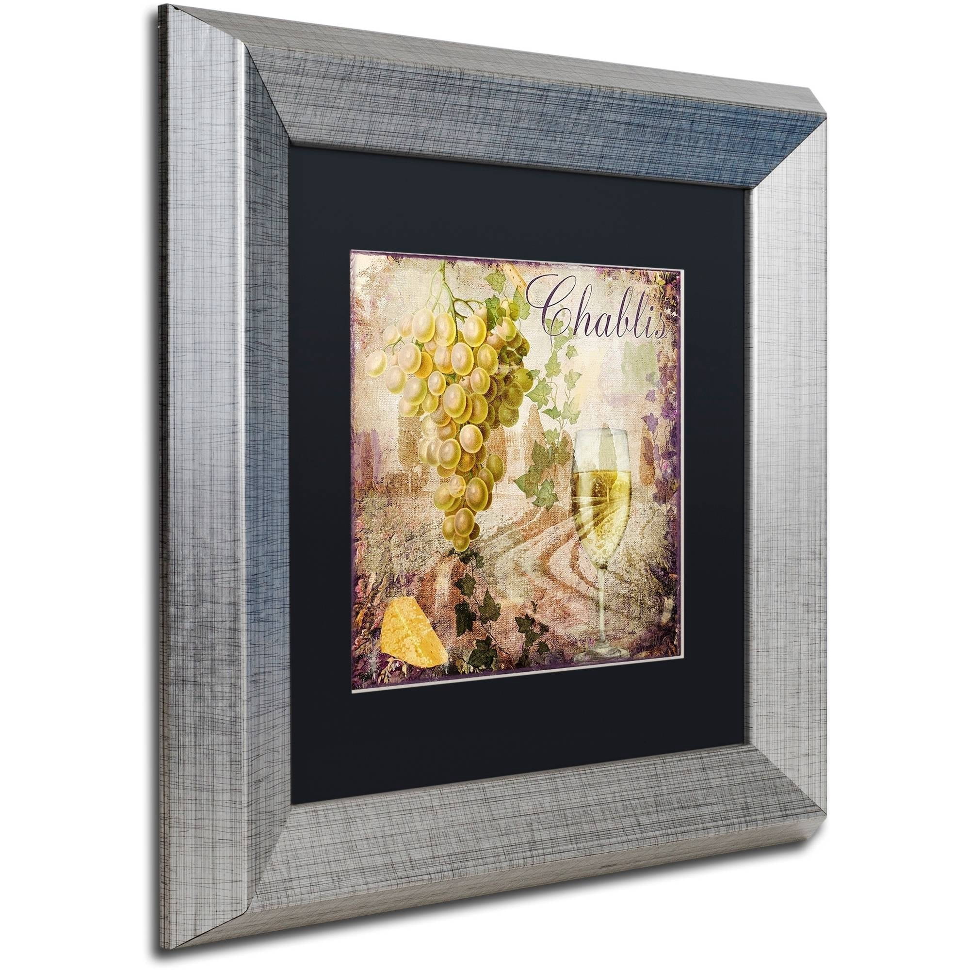 Trademark Fine Art "Wine Country V" Canvas Art by Color Bakery Black Matte, Silver Frame