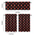 thumbnail image 6 of Kitchen Curtains 36 Inch Short - 3 Panel Set Strawberry Print, Rod Pocket Window Curtains 100% Polyester, Cute Fruit Valance for Farmhouse, Cafe, Living Room, Bedroom, Easy Wash, 6 of 6