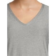 thumbnail image 5 of No Boundaries Women's Junior's Brushed V-Neck Short Sleeve T-Shirt, 5 of 5