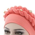thumbnail image 5 of Travelwant Women Turban Pre-Tied Bonnet Braid Turban African Head Wrap for Woman, 5 of 7