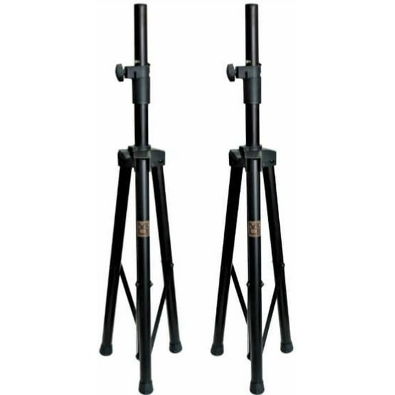 2 MR DJ SS350B Speaker Stand <br/> Universal Black Heavy Duty Folding Tripod PRO PA DJ Home On Stage Speaker Stand Mount Holder
