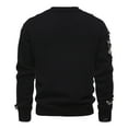thumbnail image 4 of YLSDY Men's Ripped Raglan Patchwork Pullover Sweater Fall Fashion Crew Neck Distressed Knit Sweater Jumpers Tops Black XXXL, 4 of 4