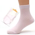 thumbnail image 4 of 12 pares de calcetines para niños pequeños de algodón peinado, transpirables, absorbentes, calcetines de malla fina para verano, 4 of 5