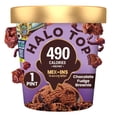 thumbnail image 3 of Halo Top Chocolate Fudge Brownie Light Ice Cream, Lower Calorie Frozen Dessert Pint, 16 fl oz, 3 of 17