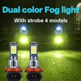 thumbnail image 2 of 24led 3030chip doble color con estroboscópico 4 modelos led antiniebla lámpara h1 h3 bombilla led h4 h7 h11 h8 super brillante coche luz antiniebla drl 9005 9006 hb3 hb4 880 881 dc12v día de conducció huangjie unisex, 2 of 2