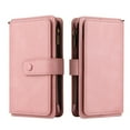 thumbnail image 2 of SaniMore Case for Google Pixel 7 Pro 6.7" 2022, PU Leather Case Zipper Wallet + Card Holder + Detachable Wrist Strap Kickstand Magnetic Clasp 360°Full Protective Shockproof Anti-drop Case, Pink, 2 of 10