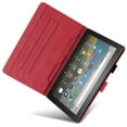 thumbnail image 7 of Dteck Case for Amazon Fire HD 8 (2020) 8-inch,Magnetic Patterned PU Leather Wallet Card Holder Amazon Fire HD 8 Plus (2020) Case Kickstand Shockproof Protective Folio Cover,Red, 7 of 7