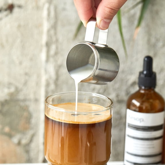 Soimiss 2Pcs Mini Cream Jugs Stainless Steel Suitable for Coffee and Sauces in Homes and Shops