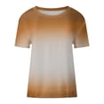 thumbnail image 4 of SMihono Hauts pour Femmes Été Décontracté Mode Féminine Impression Col Rond T-shirt Manches Courtes Ample Pull Blouse T-shirt Oversize pour Femmes 2023, 4 of 5