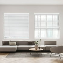 Regal Living Cordless 2" Room Darkening Textured Faux Wood Blind, White - 23" W x 72" L