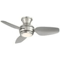 thumbnail image 2 of Casa Vieja 36" Whirl Modern Indoor Outdoor Ceiling Fan 3 Blade LED Light Remote Control Brushed Nickel Finish Bedroom Patio Hugger, 2 of 7